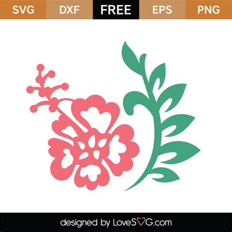 Free Flower SVG Cut File - Lovesvg.com