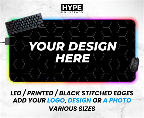 Personalized Extra Large Desk Mat RGB LED Custom Gaming Mousepad Xxl Xxxl Xl Desk Mat With ...