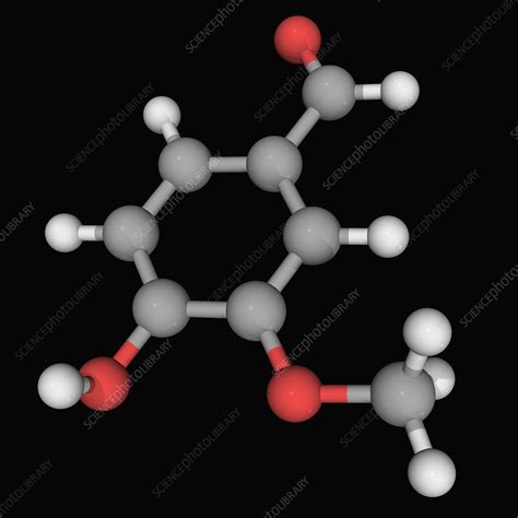 Vanillin molecule - Stock Image - F004/6084 - Science Photo Library