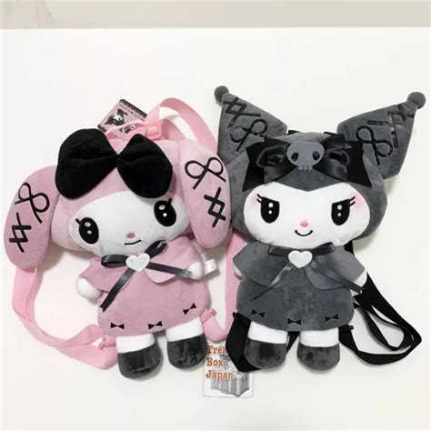 SANRIO MY MELODY Kuromi Set Midnight Melokuro Plush Doll Backpack Melo Kuro 32cm £56.59 ...