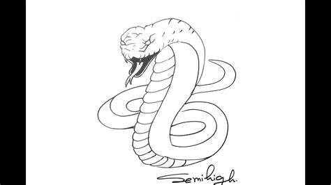 Easy Cobra Snake Drawings