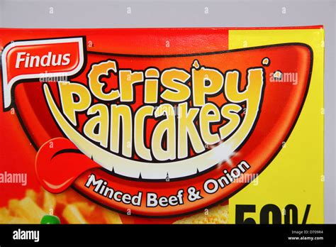 Box of Findus crispy pancakes minced beef and onion variety Stock Photo - Alamy