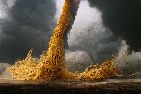 Midjourney prompt: a tornado made out of spaghetti, 8k, - PromptHero