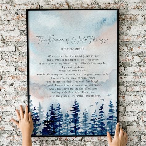 The Peace of Wild Things Wendell Berry Poem Hope - Etsy