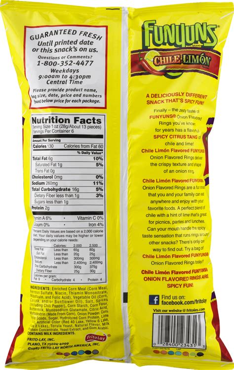 Funyuns Nutrition Information - Nutrition Ftempo