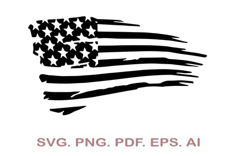 American Distressed Flag SVG, 4th Of July SVG - So Fontsy