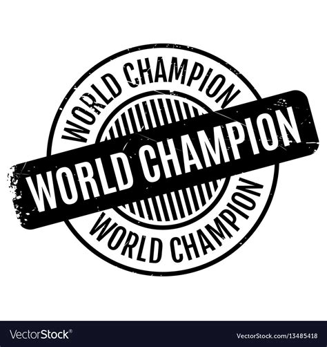 World champion rubber stamp Royalty Free Vector Image