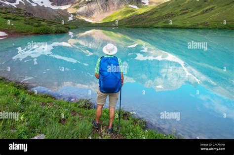 Hike in Glacier National Park, Montana Stock Photo - Alamy