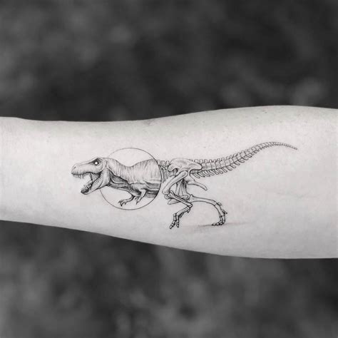 Skeleton T-Rex Tattoo - Best Tattoo Ideas Gallery