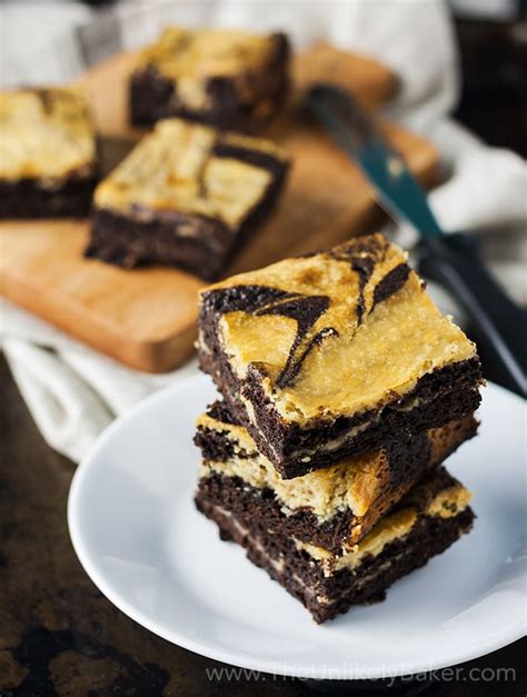 Salted Caramel Cream Cheese Brownies (step-by-step photos) - The Unlikely Baker