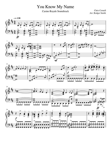 You Know My Name Sheet music for Piano (Solo) | Musescore.com