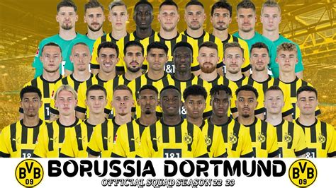 BORUSSIA DORTMUND SQUAD SEASON 2022-2023 + NEWPLAYER | Bundesliga Season 2022-2023 - YouTube