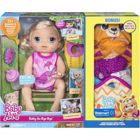 Baby Alive Baby Go Bye Bye - Blonde HairCrawls Dolls Toy Kids Gift | eBay