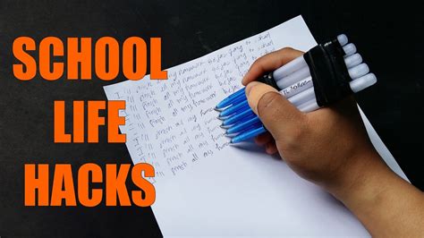 Top 10 best life hacks for school - YouTube