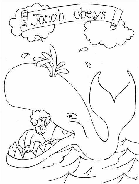 Jonah And Whale Coloring Page