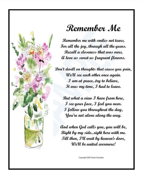 We Remember Them Poem Printable Version