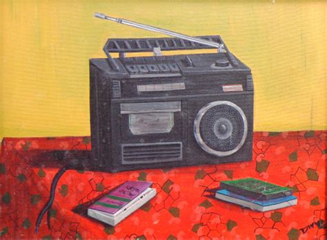 Buy TAPE RECORDER Handmade Painting by Ch Divya. Code:ART_2689_19421 ...