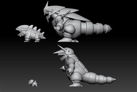 Pokemon Aron Lairon Aggron Mega Evolution 3D model 3D printable | CGTrader