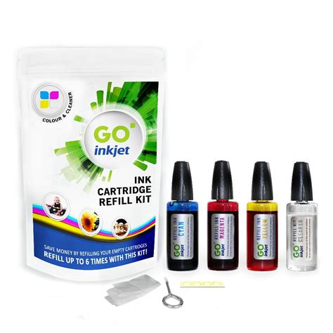 Colour Ink Refill Kit for Epson Printers with Cleaning Fluid - GO Inkjet