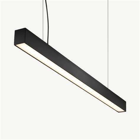 Linear LED pendant lamp LINE 1200 mm - black - Lightinova - Professional lighting