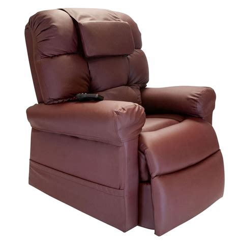 WiseLift 450 Sleeper, Lift Chair, Recliner- Burgundy Enduralux Leather - WiseLift