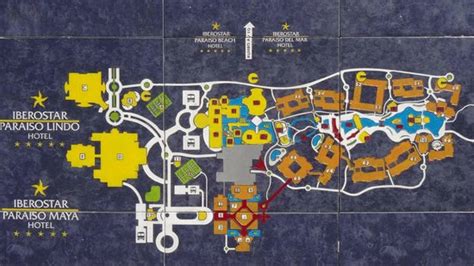 Map of the resort. - Picture of Iberostar Paraiso Maya, Playa Paraiso - TripAdvisor