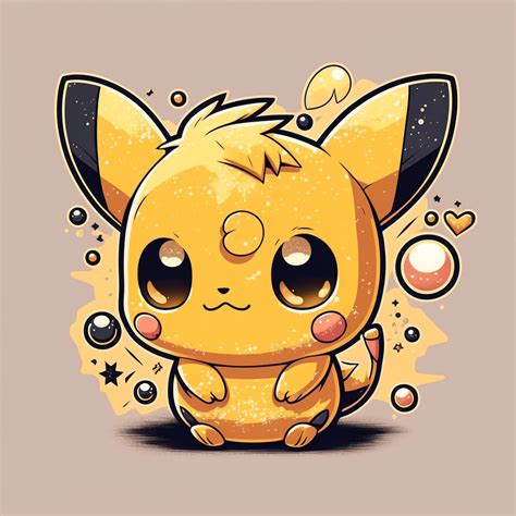 Pikachu cartoon cute kawaii baby pokemon