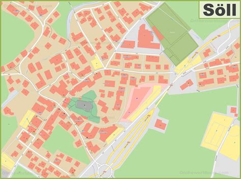 Detailed map of Söll