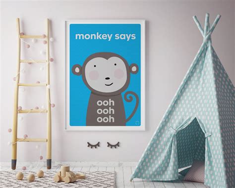 Monkey Says... Ooh Ooh Ooh. High Quality, Fun Nursery and Children Room ...