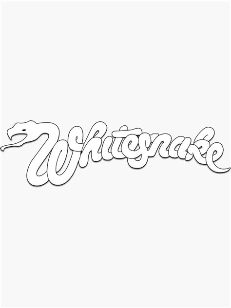 "Whitesnake logo" Sticker by PAULARHATCH | Redbubble