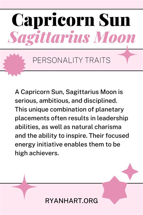 Capricorn Sun Sagittarius Moon Personality Traits | Ryan Hart