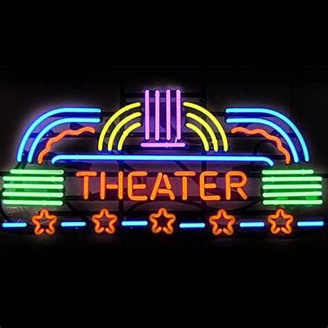 Theater Neon Sign - Game Room Planet | Game Room Art