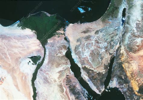 True-colour satellite image of the Nile Delta - Stock Image - E552/0093 - Science Photo Library