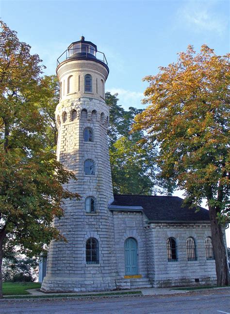 Fort Niagara, New York - The lovely stone lighthouse was built in 1871 and used until 1993 ...