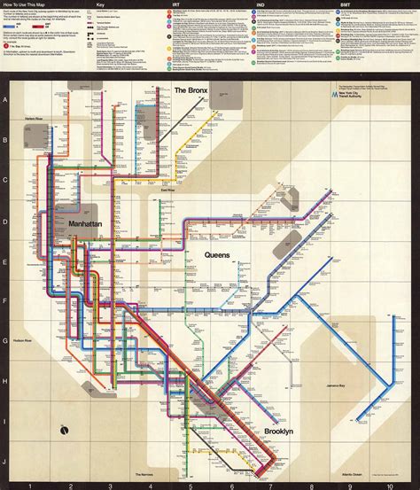 1972 Vignelli Subway Map — NYC URBANISM | Nyc subway map, Subway map, Vignelli design