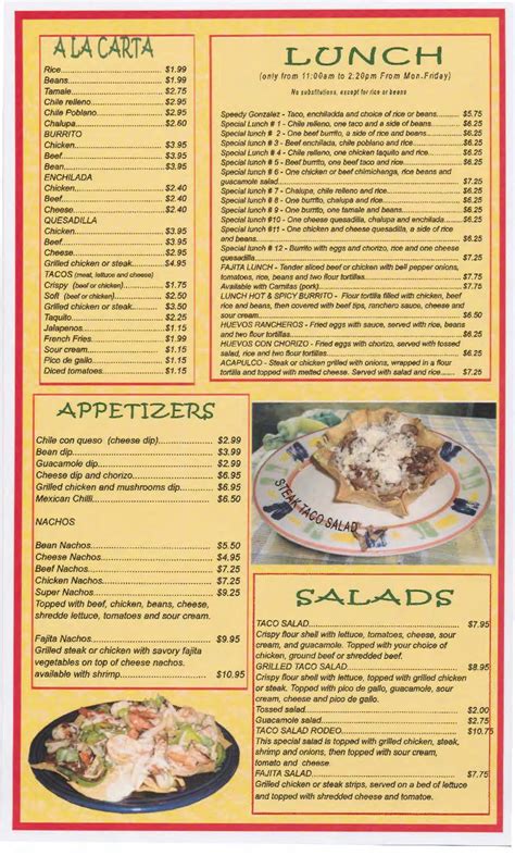 Mi Casa Mexican Restaurant | Menu