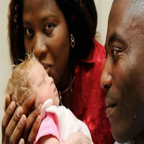 TLH A black, Nigerian couple Ben and Angela Ihegboro living in the U.K. gave birth to a white ...