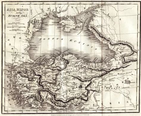 ASIA MINOR & Euxine Sea. Turkey. Steel engraving.Carta geografica.Mappa.Map.1829 EUR 34,99 ...