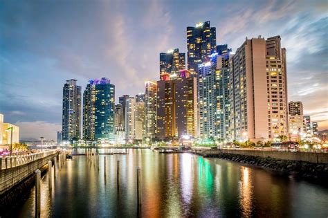 Busan skyline view, Haeundae | Skyline view, Skyline, New york skyline