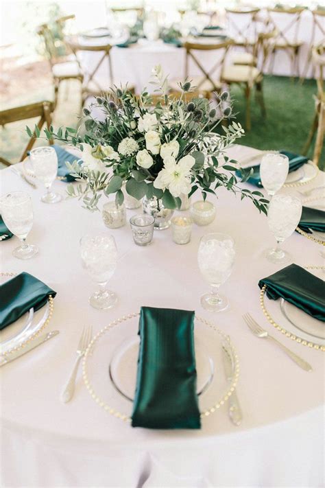 Elegant Hunter Green Wedding in Central Florida | Every Last Detail | Green wedding decorations ...