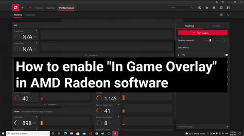 How to enable "In Game Overlay" in AMD Radeon Software - YouTube