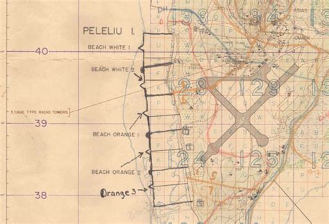 Peleliu Landing Beaches and Front Lines Battle Map – Battle Archives