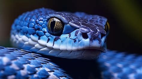 Premium AI Image | Blue viper snake