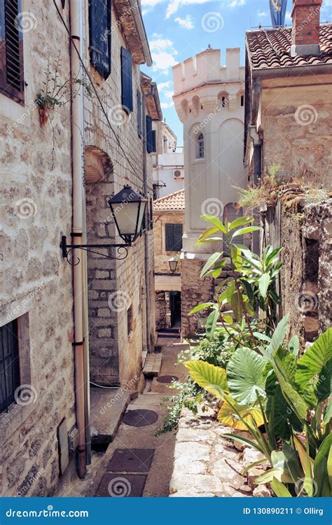 Street in Herceg Novi Old Town, Montenegro Editorial Photo - Image of ...