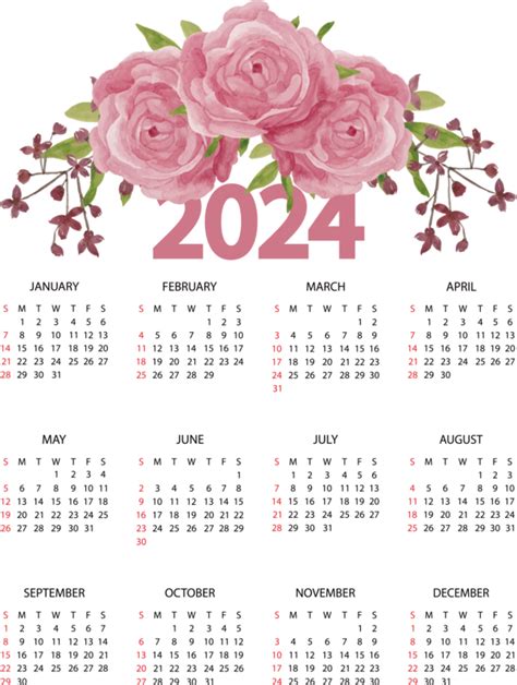 New Year Flower Floral design Calendar System for Printable 2022 ...