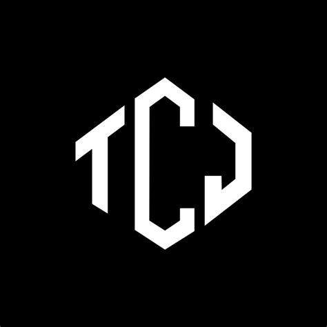 TCJ letter logo design with polygon shape. TCJ polygon and cube shape ...