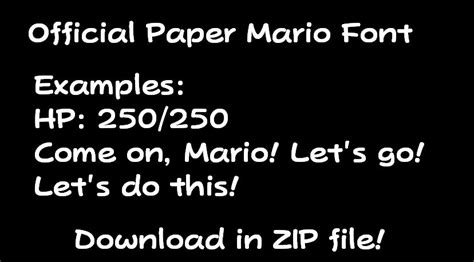 Official Paper Mario Font by TheWolfBunny64 on DeviantArt