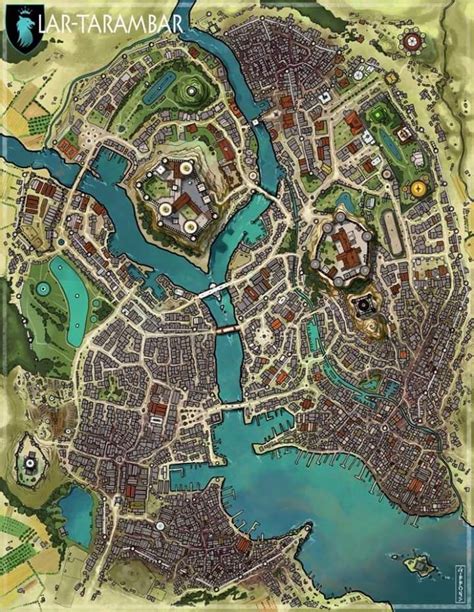 DND city map by water | Fantasy world map, Fantasy city, Fantasy city map