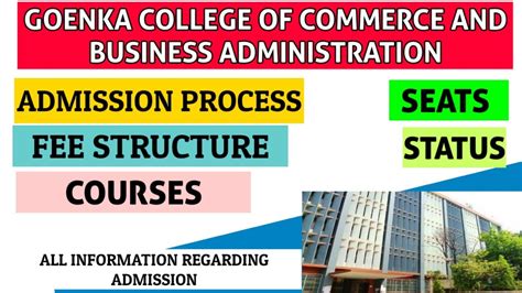 GOENKA COLLEGE OF COMMERCE ADMISSION PROCESS || FEE | SEATS COURSES || ALL INFORMATION THAT YOU ...