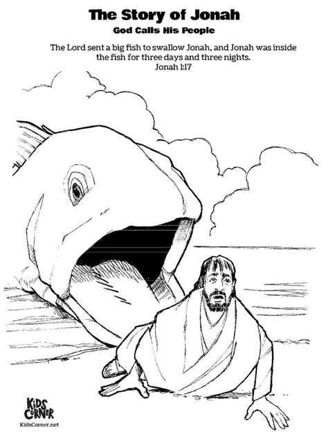 jonah and the whale 20 coloring page Coloring jonah printable pages ...